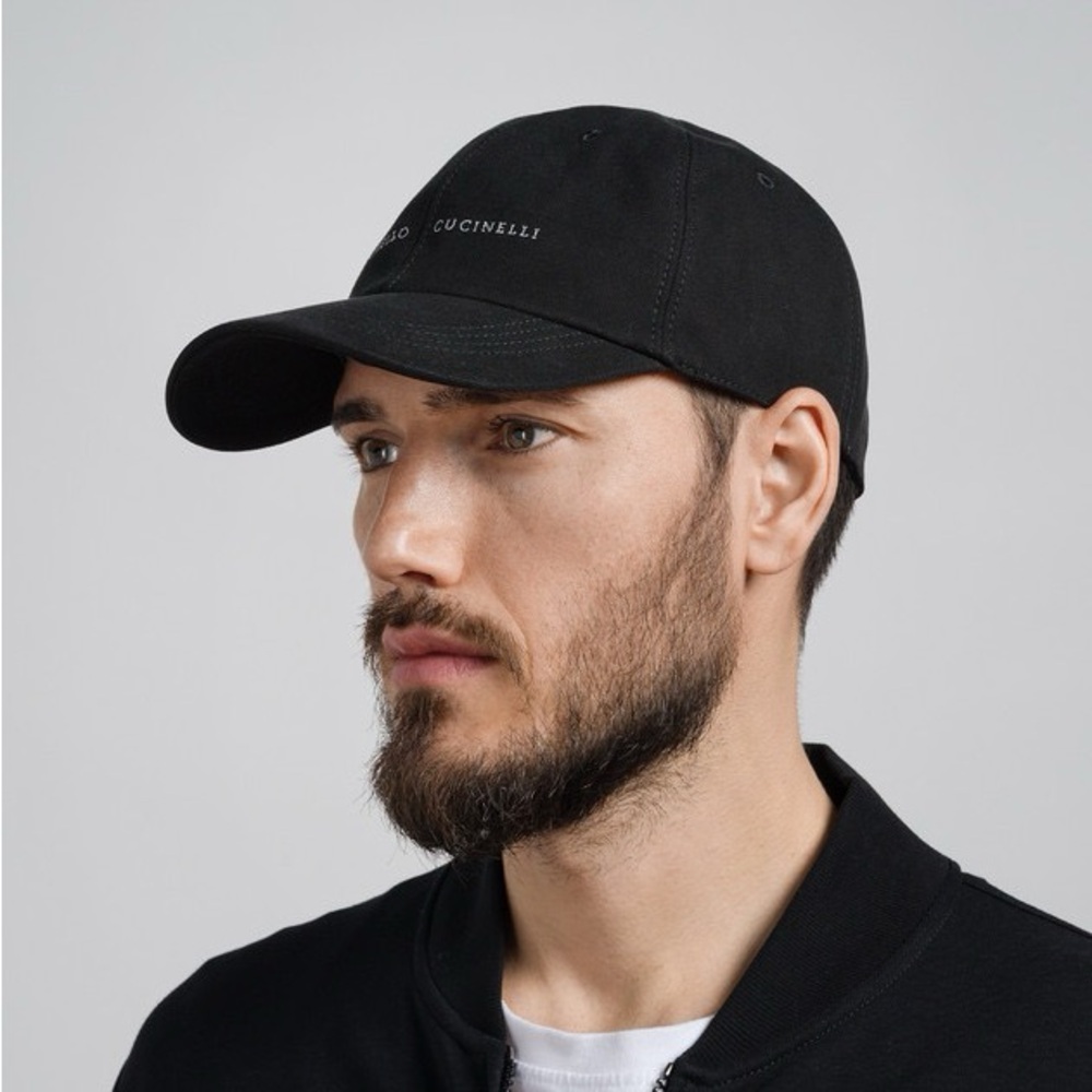 Brunello Cucinelli Black Baseball Cap